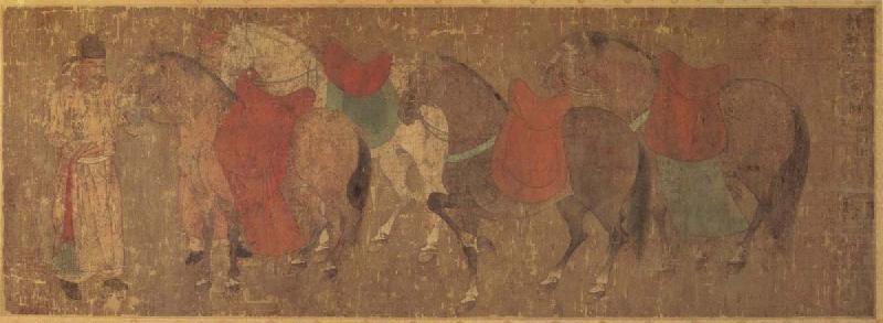 Reitknecht with horses seaweed-dynasty, unknow artist
